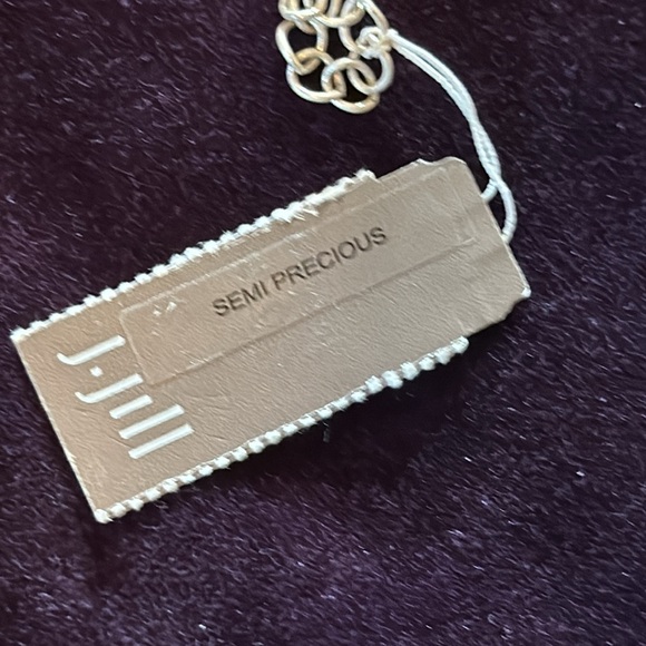 J.Jill Semi-Precious Stone and Silver Tone Chain Necklace Adjustable NWT - Picture 5 of 8